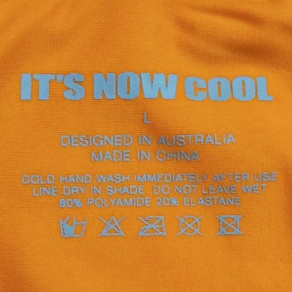 IT'S NOW COOL The 90s Duo Bikini Bottom Cheeky Bright Colorful Orange Sz L NWT - Picture 9 of 11